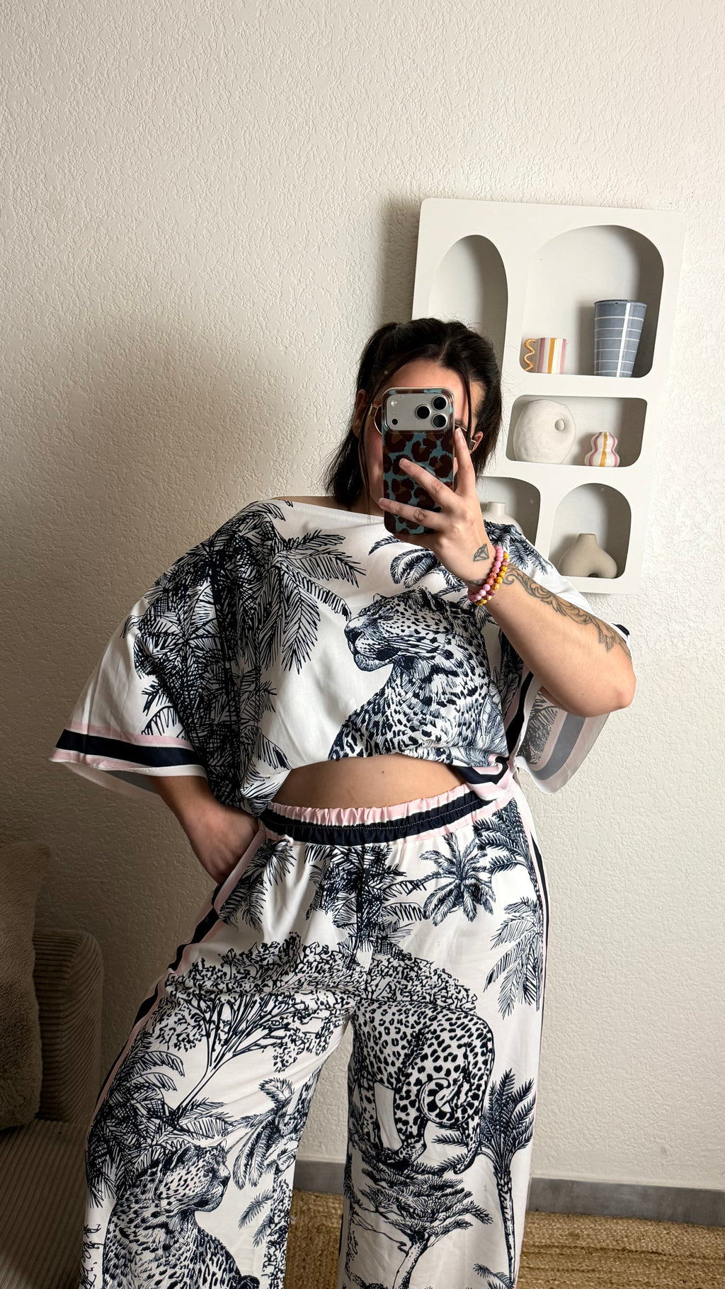 Blouse jungle marine