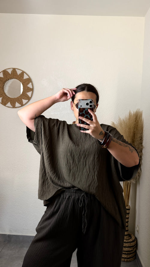 Blouse fluide cloutée