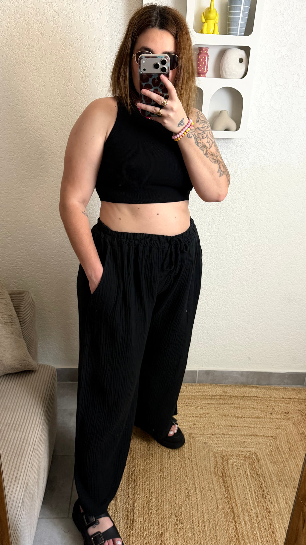 Pantalon gaze de coton